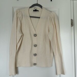 NWT cardigan with jewel buttons
